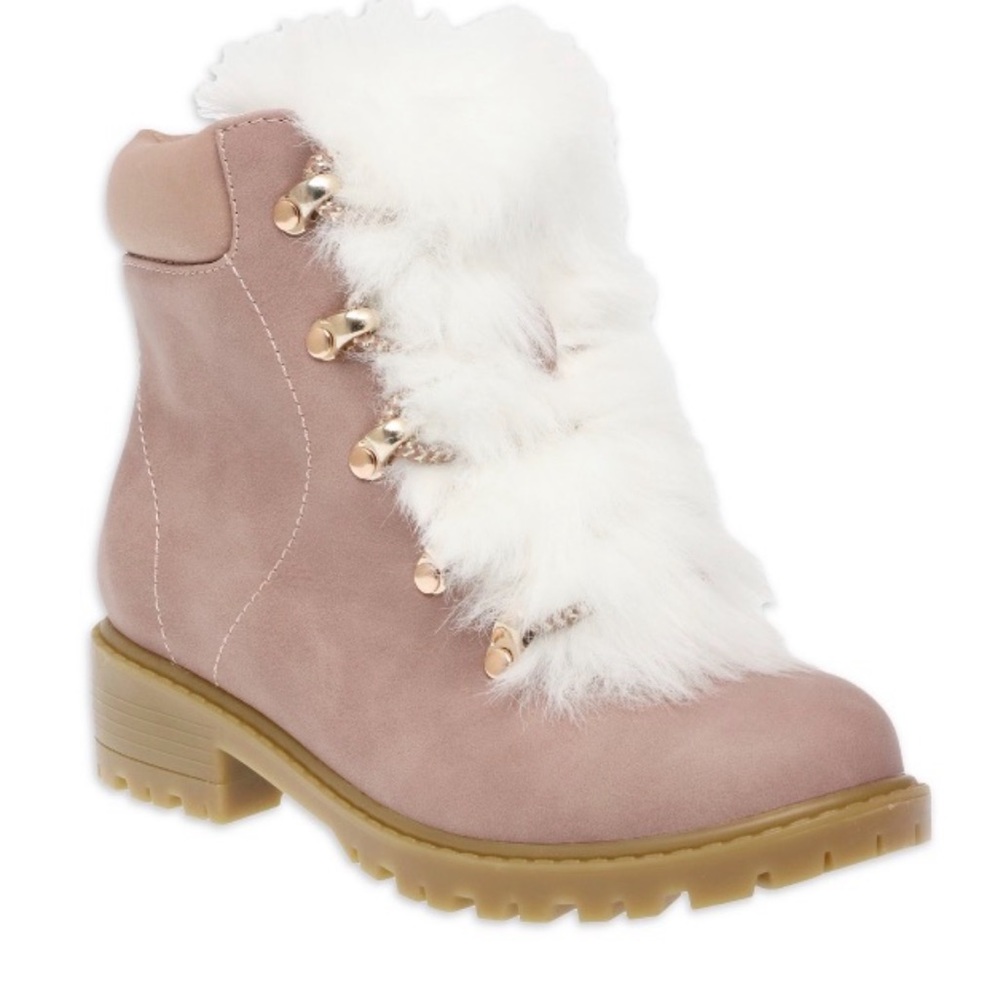 Youth Wonder nation faux fur lug boots